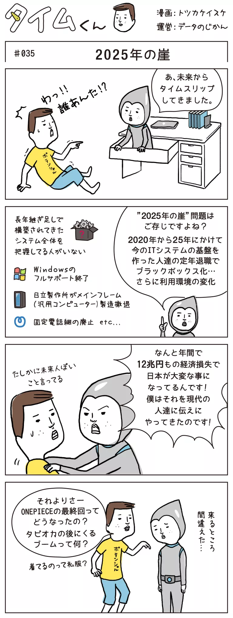 タイムくん 第35話 25年の崖 データのじかん