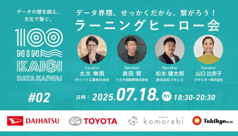 2025年7月18日開催｜データ界隈100人カイギ#02｜データ界隈、せっかくだから繋がろう！ラーニングヒーロー会
